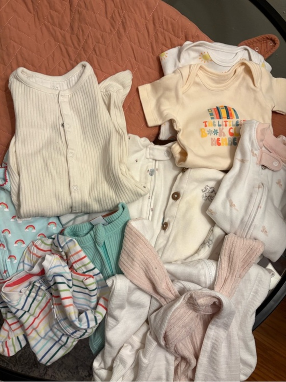 Baby Girl 0-6m Bundle, Round Playmat & Bib